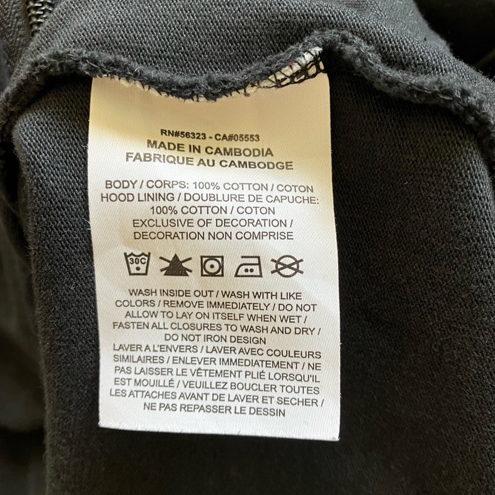 Nike Women's Black Full Zip Boxy Wide Sleeve Hoodie Sweatshirt Size XSmall - Picture 4 of 5